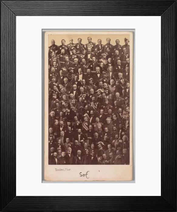 Framed Print : Untitled (French Military Heroes and Political Leaders), mid-1860s Framed Print : Untitled (French Military Heroes and Political Leaders), mid-1860s