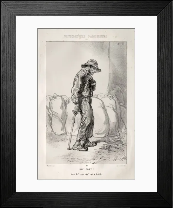 Framed Print : Un Fort. Creator: Paul Gavarni (French, 1804-1866) Framed Print : Un Fort. Creator: Paul Gavarni (French, 1804-1866)