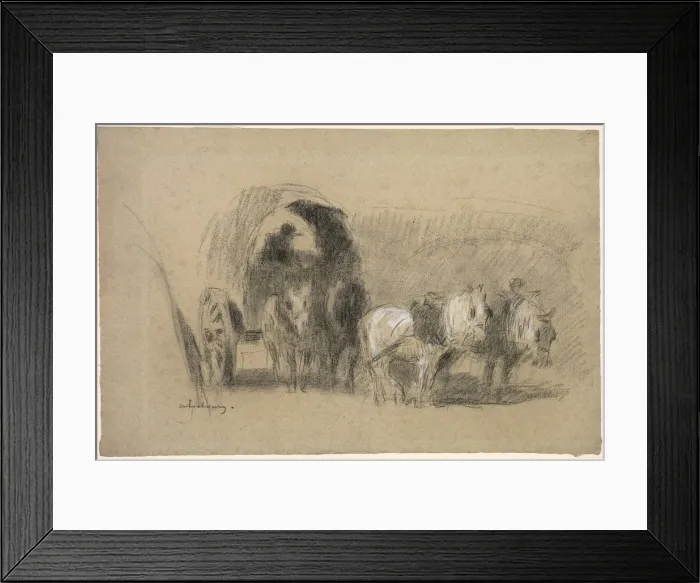 Framed Print : Un Chariot de farinier (A Millers Carriage), c. 1895. Creator: Albert Charles Lebourg (French Framed Print : Un Chariot de farinier (A Millers Carriage), c. 1895. Creator: Albert Charles Lebourg (French