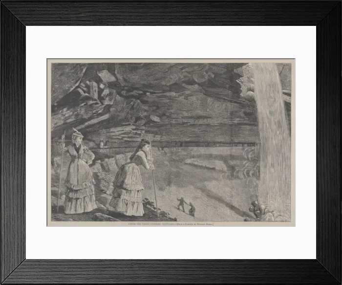 Framed Print : Under the Falls, Catskill Mountains From a Painting by Winslow Homer, 1872. Creator Framed Print : Under the Falls, Catskill Mountains From a Painting by Winslow Homer, 1872. Creator