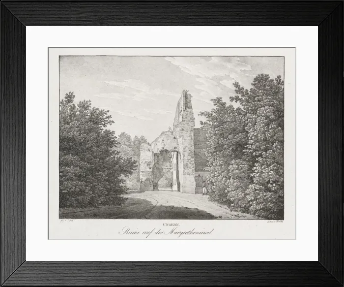Framed Print : Ungern, Ruinen auf der Margretheninsel. Creator: Jakob Alt (Austrian, 1789-1872) Framed Print : Ungern, Ruinen auf der Margretheninsel. Creator: Jakob Alt (Austrian, 1789-1872)