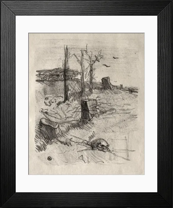 Framed Print : Un Cimetiere en Galicie, 1898. Creator: Henri de Toulouse-Lautrec (French, 1864-1901) Framed Print : Un Cimetiere en Galicie, 1898. Creator: Henri de Toulouse-Lautrec (French, 1864-1901)