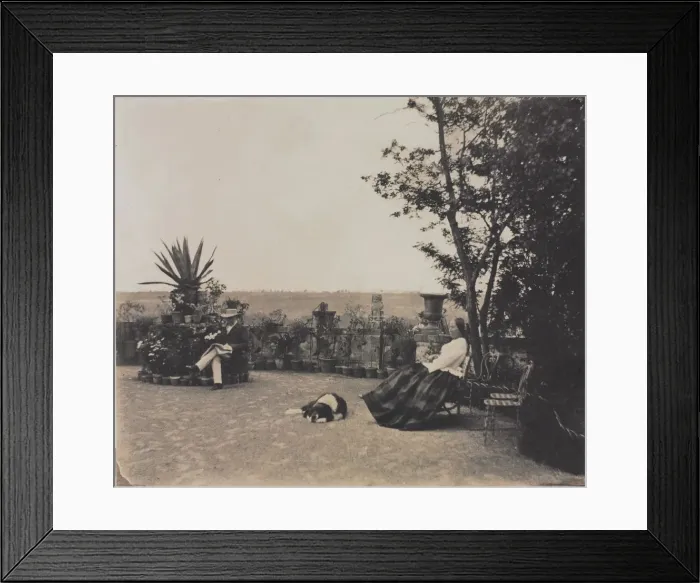 Framed Print : Untitled (Man and Woman Relaxing), c. 1854. Creator: Louis Pierre Theophile Dubois de Nehaut Framed Print : Untitled (Man and Woman Relaxing), c. 1854. Creator: Louis Pierre Theophile Dubois de Nehaut