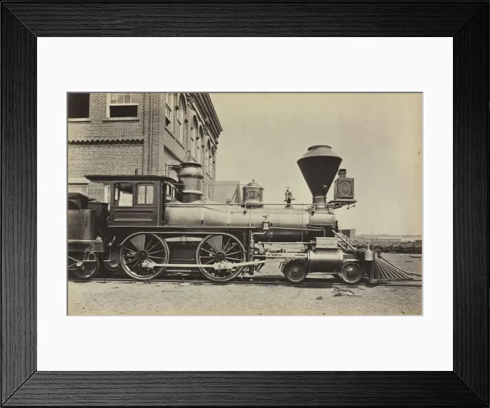 Framed Print : Untitled (Pennsylvania Railroad Engine), c. 1868. Creator: Unknown Framed Print : Untitled (Pennsylvania Railroad Engine), c. 1868. Creator: Unknown