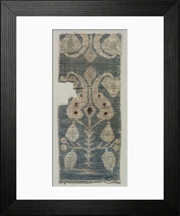 Framed Print : Two-faced Carpet Fragment, 1100s. Creator: Unknown Framed Print : Two-faced Carpet Fragment, 1100s. Creator: Unknown