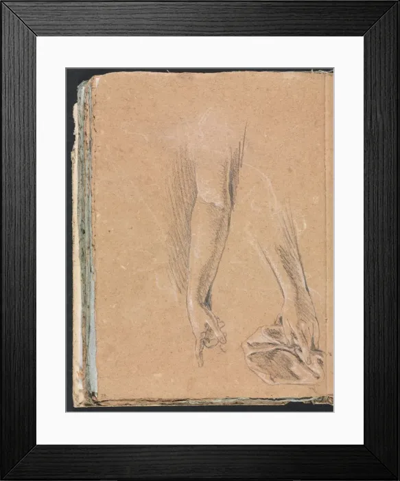 Framed Print : Verona Sketchbook: Arms and hands with drapery (page 78), 1760. Creator: Francesco Lorenzi Framed Print : Verona Sketchbook: Arms and hands with drapery (page 78), 1760. Creator: Francesco Lorenzi