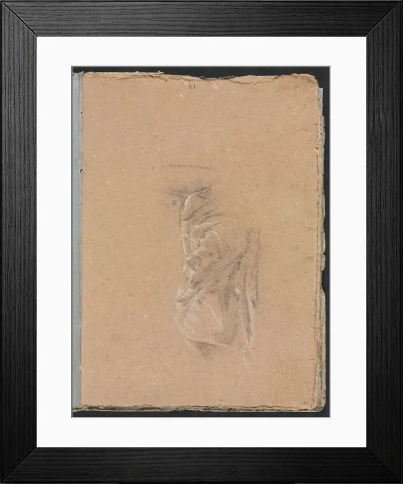 Framed Print : Verona Sketchbook: Drapery study (page 41), 1760. Creator: Francesco Lorenzi (Italian, 1723-1787) Framed Print : Verona Sketchbook: Drapery study (page 41), 1760. Creator: Francesco Lorenzi (Italian, 1723-1787)