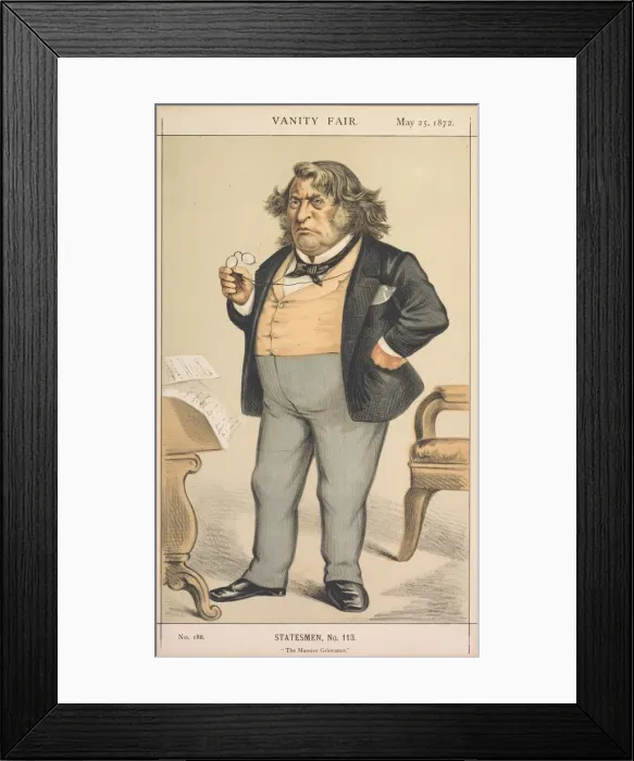 Framed Print : Vanity Fair: Statesman, No. 113 The Massive Grievance, 1872. Creator: Thomas Nast Framed Print : Vanity Fair: Statesman, No. 113 The Massive Grievance, 1872. Creator: Thomas Nast