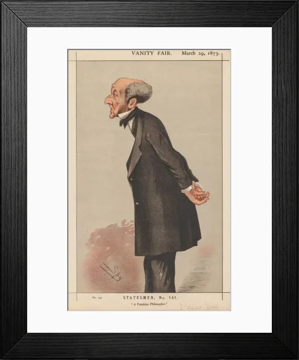 Framed Print : Vanity Fair: Statesman, No. 141 A Feminine Philosopher, 1873. Creator Framed Print : Vanity Fair: Statesman, No. 141 A Feminine Philosopher, 1873. Creator