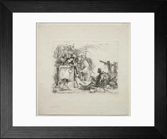 Framed Print : Various Caprices: Death Giving Audience, 1785. Creator: Giovanni Battista Tiepolo (Italian Framed Print : Various Caprices: Death Giving Audience, 1785. Creator: Giovanni Battista Tiepolo (Italian