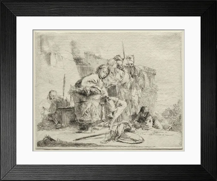 Framed Print : Various Caprices: Young Man Seated, Leaning Against an Urn. Creator: Giovanni Battista Tiepolo Framed Print : Various Caprices: Young Man Seated, Leaning Against an Urn. Creator: Giovanni Battista Tiepolo