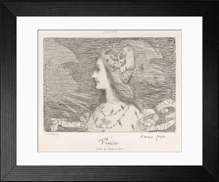 Framed Print : Venice, 1892. Creator: Edmond Francois Aman-Jean (French, 1858-1936); Lemercier Framed Print : Venice, 1892. Creator: Edmond Francois Aman-Jean (French, 1858-1936); Lemercier