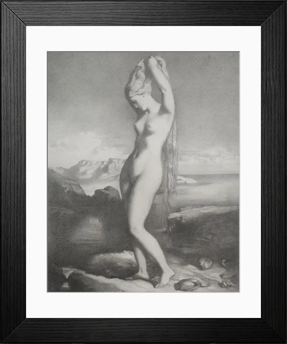 Framed Print : Venus Anadyomene, 1839. Creator: Theodore Chasseriau (French, 1819-1856) Framed Print : Venus Anadyomene, 1839. Creator: Theodore Chasseriau (French, 1819-1856)