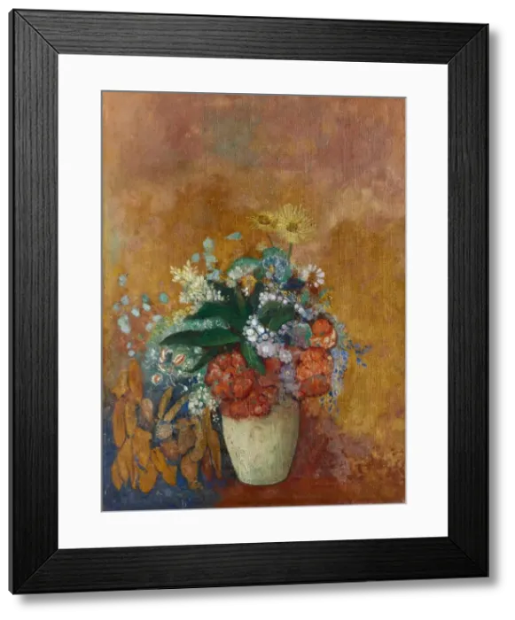 Framed Print : Vase of Flowers, c. 1905. Creator: Odilon Redon (French, 1840-1916) Framed Print : Vase of Flowers, c. 1905. Creator: Odilon Redon (French, 1840-1916)