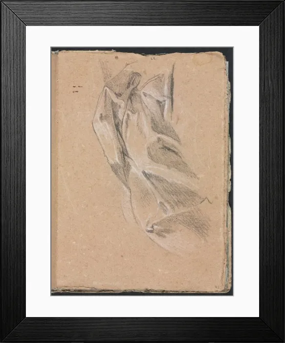 Framed Print : Verona Sketchbook: Drapery study (page 43), 1760. Creator: Francesco Lorenzi (Italian, 1723-1787) Framed Print : Verona Sketchbook: Drapery study (page 43), 1760. Creator: Francesco Lorenzi (Italian, 1723-1787)