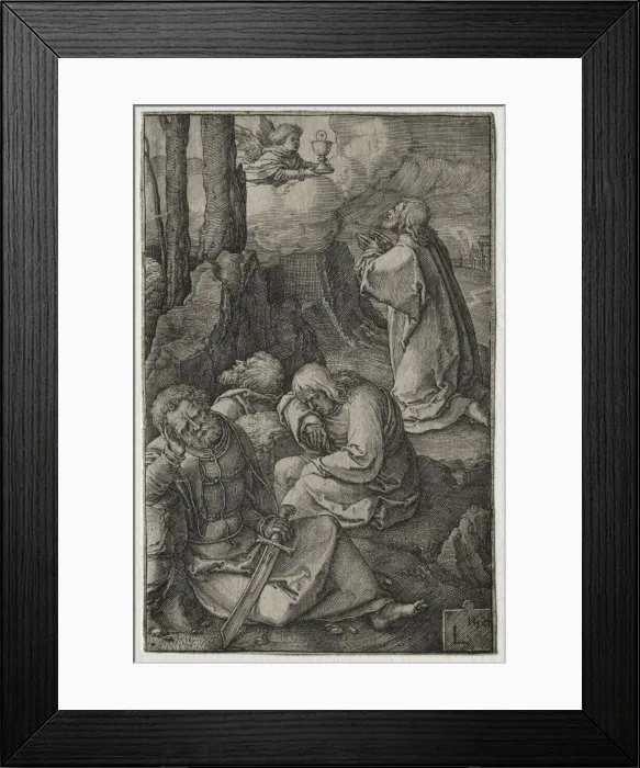 Framed Print : The Passion: The Agony in the Garden, 1521. Creator: Lucas van Leyden (Dutch, 1494-1533) Framed Print : The Passion: The Agony in the Garden, 1521. Creator: Lucas van Leyden (Dutch, 1494-1533)