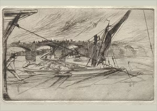 Vauxhall Bridge, 1861. Creator: James McNeill Whistler (American, 1834-1903)
