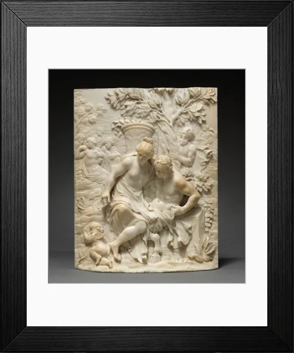 Framed Print : Venus and a Satyr, c. 1700. Creator: Ignaz Elhafen (German, 1658-1715) Framed Print : Venus and a Satyr, c. 1700. Creator: Ignaz Elhafen (German, 1658-1715)