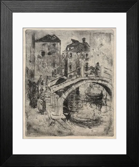 Framed Print : Venetian Canal and Bridges, 1886. Creator: Robert Frederick Blum (American, 1857-1903) Framed Print : Venetian Canal and Bridges, 1886. Creator: Robert Frederick Blum (American, 1857-1903)