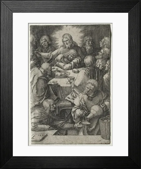 Framed Print : The Passion: The Last Supper, 1521. Creator: Lucas van Leyden (Dutch, 1494-1533) Framed Print : The Passion: The Last Supper, 1521. Creator: Lucas van Leyden (Dutch, 1494-1533)