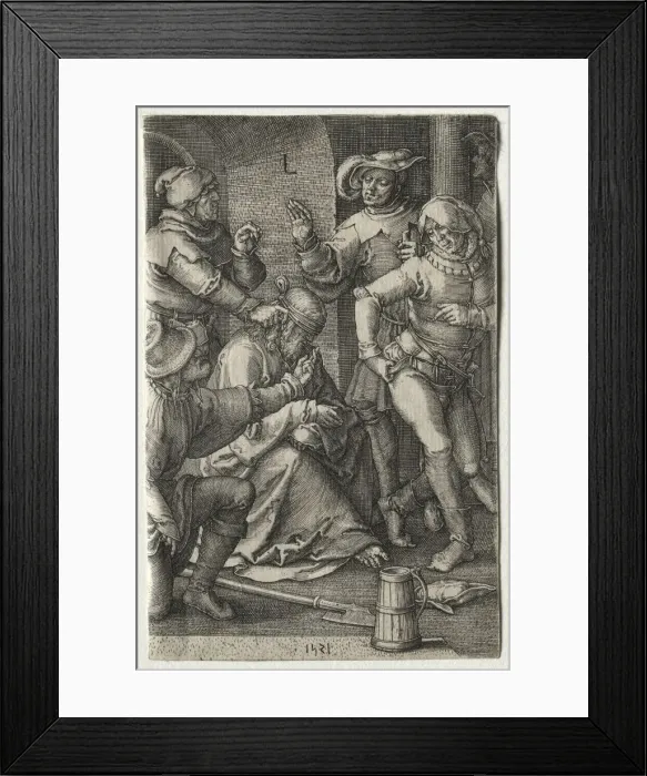 Framed Print : The Passion: The Mocking of Christ, 1521. Creator: Lucas van Leyden (Dutch, 1494-1533) Framed Print : The Passion: The Mocking of Christ, 1521. Creator: Lucas van Leyden (Dutch, 1494-1533)