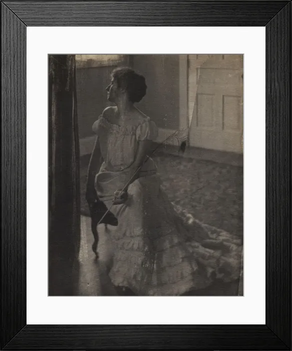 Framed Print : The Peacock Feather, c. 1902. Creator: Clarence H. White (American, 1871-1925) Framed Print : The Peacock Feather, c. 1902. Creator: Clarence H. White (American, 1871-1925)