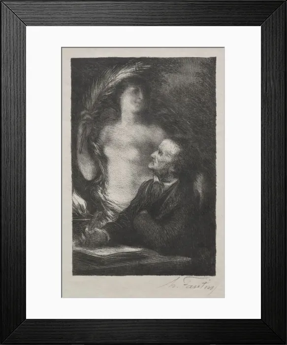 Framed Print : The Muse, 1887. Creator: Henri Fantin-Latour (French, 1836-1904) Framed Print : The Muse, 1887. Creator: Henri Fantin-Latour (French, 1836-1904)