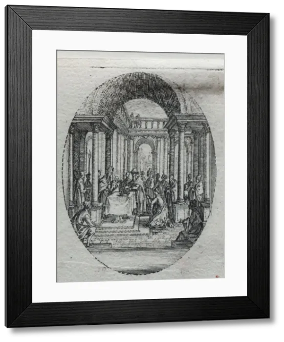 Framed Print : The Mysteries of the Passion: The Presentation in the Temple. Creator: Jacques Callot (French Framed Print : The Mysteries of the Passion: The Presentation in the Temple. Creator: Jacques Callot (French