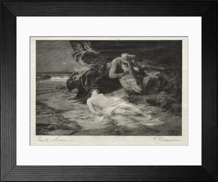 Framed Print : The Mystery of Life, 1887. Creator: Victor Bernstrom (American, 1845-1907) Framed Print : The Mystery of Life, 1887. Creator: Victor Bernstrom (American, 1845-1907)