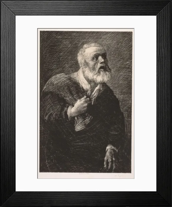 Framed Print : The Night Crier. Creator: Alphonse Legros (French, 1837-1911) Framed Print : The Night Crier. Creator: Alphonse Legros (French, 1837-1911)
