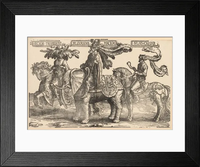 Framed Print : The Nine Heroes, 1515-1517. Creator: Lucas van Leyden (Dutch, 1494-1533)