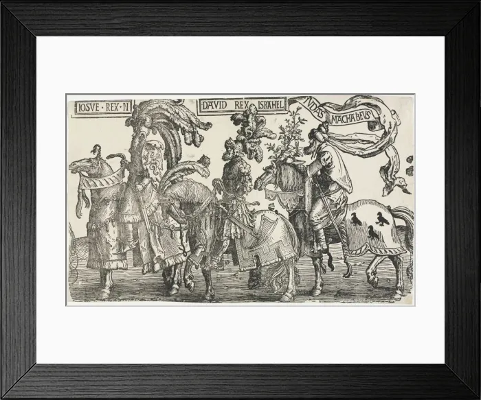 Framed Print : The Nine Heroes: Joshua, David, Judas Maccabees, 1515-1517. Creator: Lucas van Leyden (Dutch Framed Print : The Nine Heroes: Joshua, David, Judas Maccabees, 1515-1517. Creator: Lucas van Leyden (Dutch