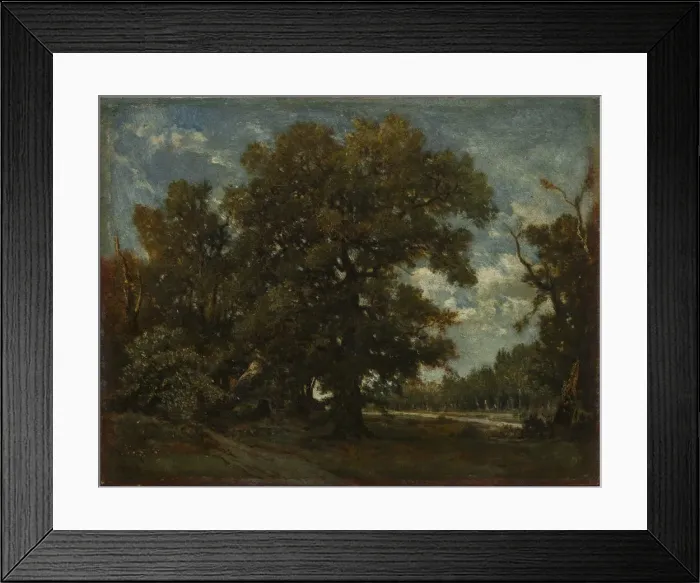 Framed Print : The Oak Tree, 19th century. Creator: Theodore Rousseau (French, 1812-1867), imitator of Framed Print : The Oak Tree, 19th century. Creator: Theodore Rousseau (French, 1812-1867), imitator of