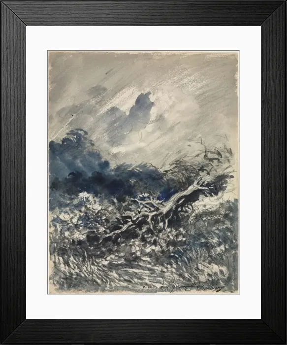 Framed Print : The Oak Tree and the Reed, c. 1873. Creator: Charles Francois Daubigny (French, 1817-1878) Framed Print : The Oak Tree and the Reed, c. 1873. Creator: Charles Francois Daubigny (French, 1817-1878)