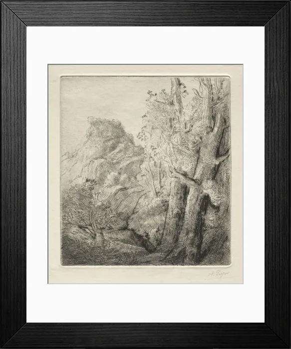 Framed Print : The Old City. Creator: Alphonse Legros (French, 1837-1911) Framed Print : The Old City. Creator: Alphonse Legros (French, 1837-1911)