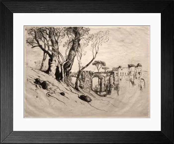 Framed Print : The Olive Trees of the Riviera, 1884. Creator: Samuel Colman (American, 1832-1920) Framed Print : The Olive Trees of the Riviera, 1884. Creator: Samuel Colman (American, 1832-1920)