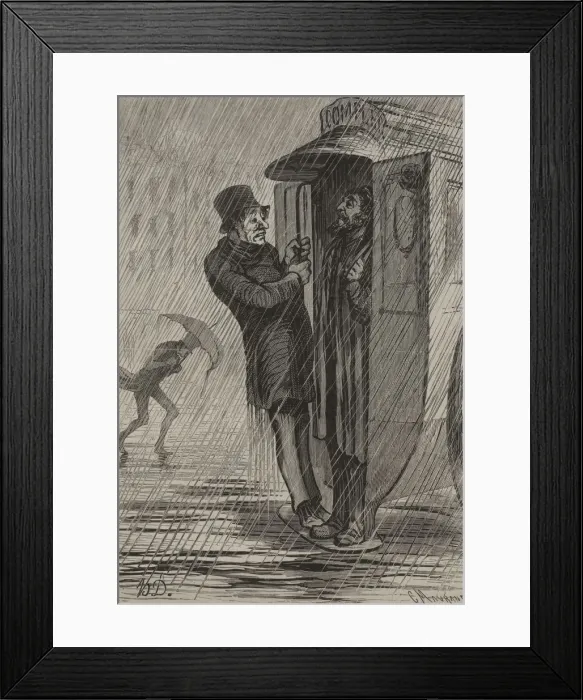 Framed Print : The Omnibus: Full. Creator: Honore Daumier (French, 1808-1879) Framed Print : The Omnibus: Full. Creator: Honore Daumier (French, 1808-1879)