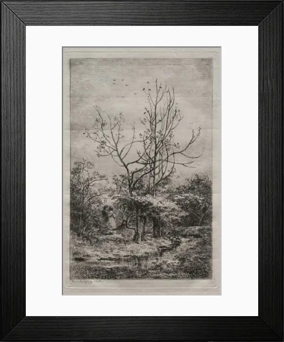Framed Print : The Orchard, 1868. Creator: Charles Francois Daubigny (French, 1817-1878) Framed Print : The Orchard, 1868. Creator: Charles Francois Daubigny (French, 1817-1878)