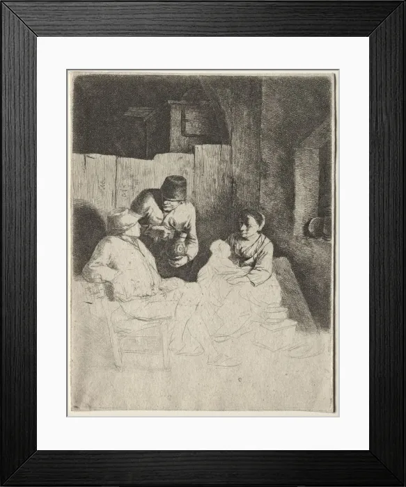 Framed Print : The Mother Seated in an Inn, mid 1600s. Creator: Cornelis Pietersz Bega (Dutch, 1631 / 32-1664) Framed Print : The Mother Seated in an Inn, mid 1600s. Creator: Cornelis Pietersz Bega (Dutch, 1631 / 32-1664)