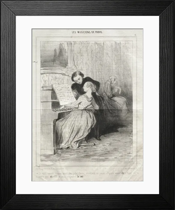 Framed Print : The Musicians of Paris, plate 6: If you knew how pretty you are!, 6 March 1841. Creator Framed Print : The Musicians of Paris, plate 6: If you knew how pretty you are!, 6 March 1841. Creator