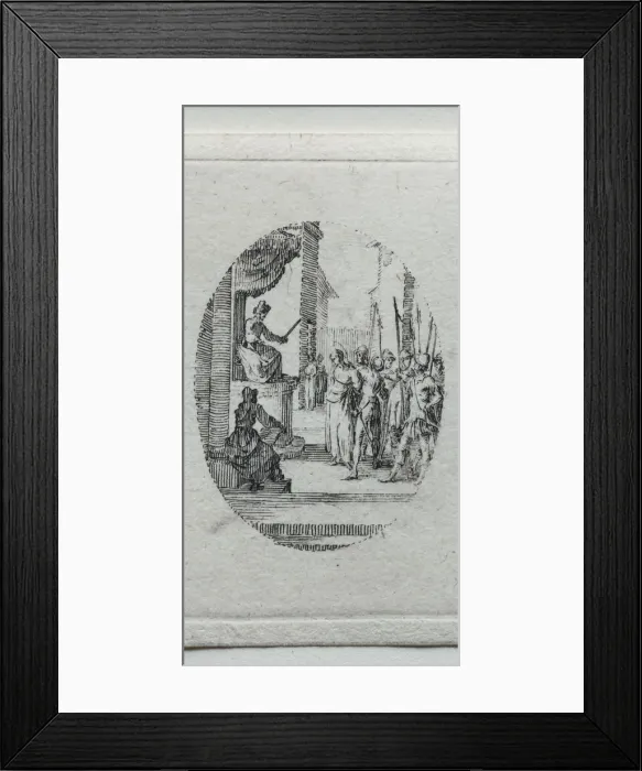 Framed Print : The Mysteries of the Passion: Christ before Pilate. Creator: Jacques Callot (French, 1592-1635) Framed Print : The Mysteries of the Passion: Christ before Pilate. Creator: Jacques Callot (French, 1592-1635)