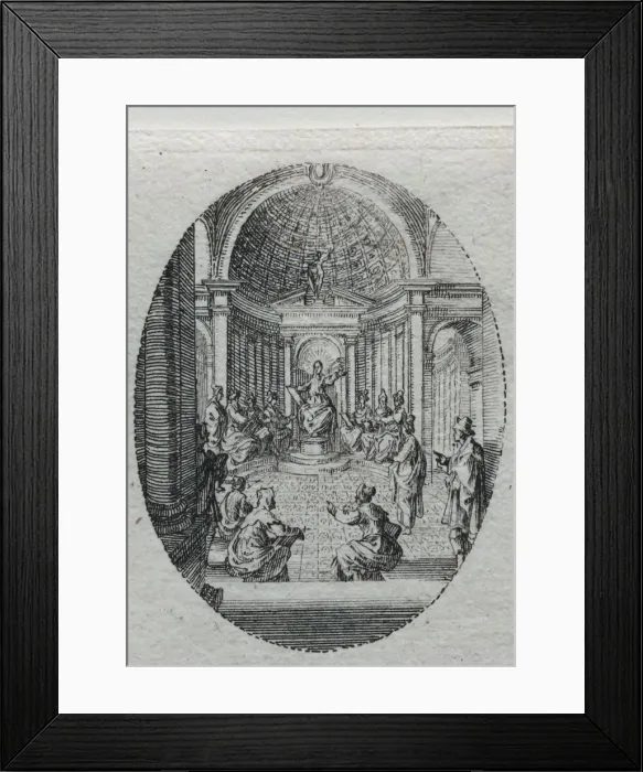 Framed Print : The Mysteries of the Passion: Christ Disputing with the Doctors. Creator: Jacques Callot (French Framed Print : The Mysteries of the Passion: Christ Disputing with the Doctors. Creator: Jacques Callot (French