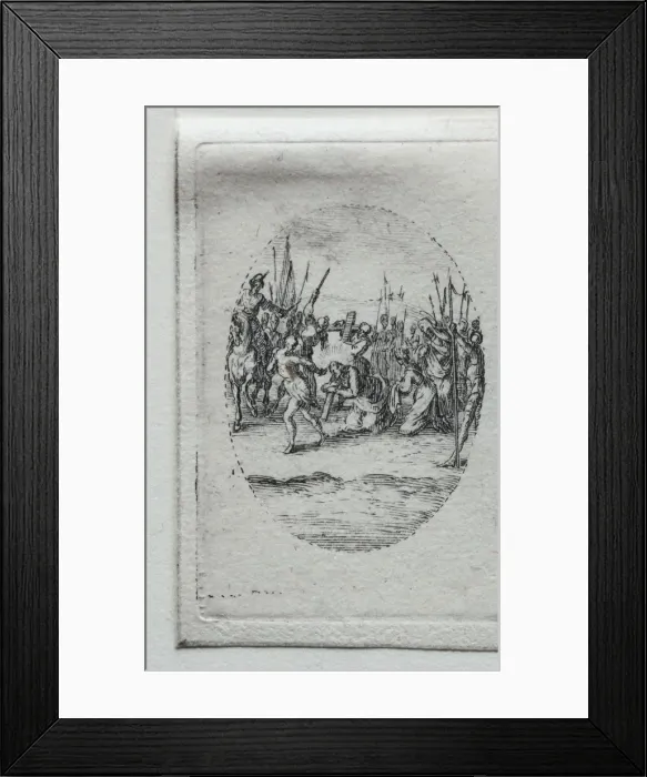 Framed Print : The Mysteries of the Passion: The Carrying of the Cross. Creator: Jacques Callot (French Framed Print : The Mysteries of the Passion: The Carrying of the Cross. Creator: Jacques Callot (French