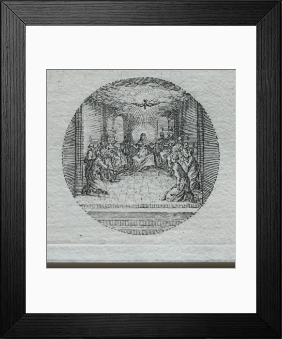 Framed Print : The Mysteries of the Passion: The Descent of the Holy Spirit. Creator: Jacques Callot (French Framed Print : The Mysteries of the Passion: The Descent of the Holy Spirit. Creator: Jacques Callot (French
