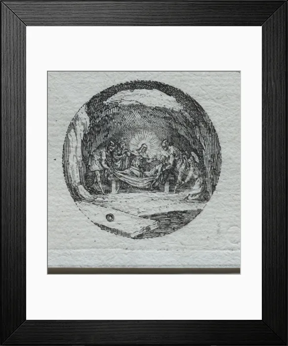 Framed Print : The Mysteries of the Passion: The Entombment. Creator: Jacques Callot (French, 1592-1635) Framed Print : The Mysteries of the Passion: The Entombment. Creator: Jacques Callot (French, 1592-1635)