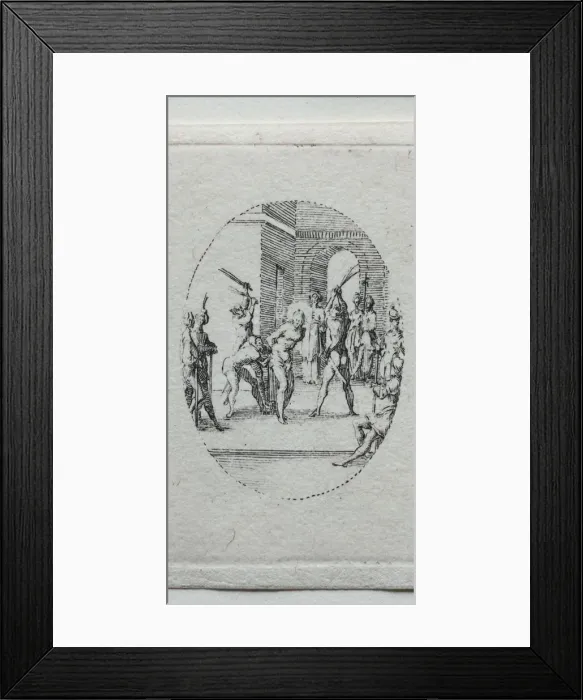 Framed Print : The Mysteries of the Passion: The Flagellation. Creator: Jacques Callot (French, 1592-1635) Framed Print : The Mysteries of the Passion: The Flagellation. Creator: Jacques Callot (French, 1592-1635)