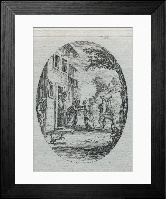 Framed Print : The Mysteries of the Passion: The Visitation. Creator: Jacques Callot (French, 1592-1635) Framed Print : The Mysteries of the Passion: The Visitation. Creator: Jacques Callot (French, 1592-1635)