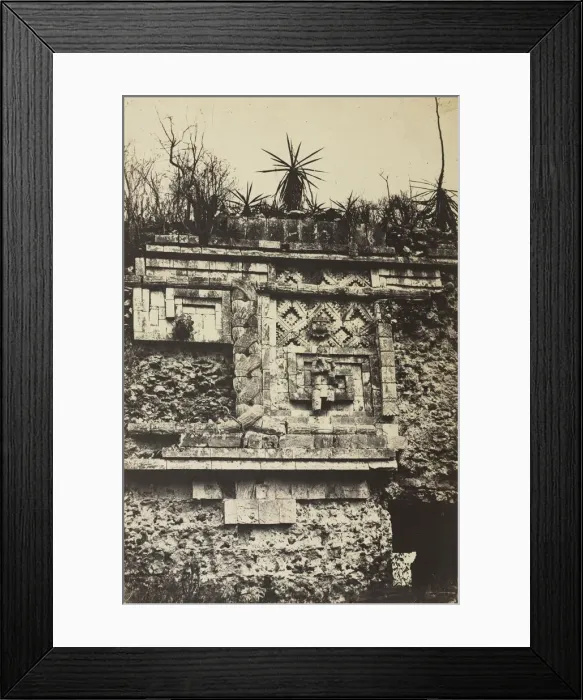 Framed Print : The Nunnery, Uxmal, 1860. Creator: Claude-Joseph-Desire Charnay (French Framed Print : The Nunnery, Uxmal, 1860. Creator: Claude-Joseph-Desire Charnay (French