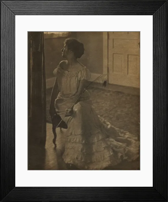 Framed Print : The Peacock Feather, c. 1902. Creator: Clarence H. White (American, 1871-1925) Framed Print : The Peacock Feather, c. 1902. Creator: Clarence H. White (American, 1871-1925)