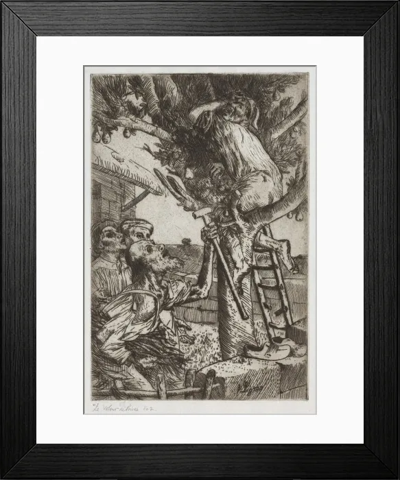 Framed Print : The Pear Thief, No. 1, c. 1890. Creator: Alphonse Legros (French, 1837-1911) Framed Print : The Pear Thief, No. 1, c. 1890. Creator: Alphonse Legros (French, 1837-1911)